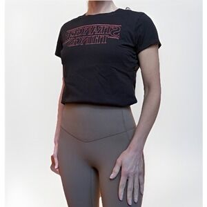 Stranger Things tshirt Netflix Black Official Logo Small